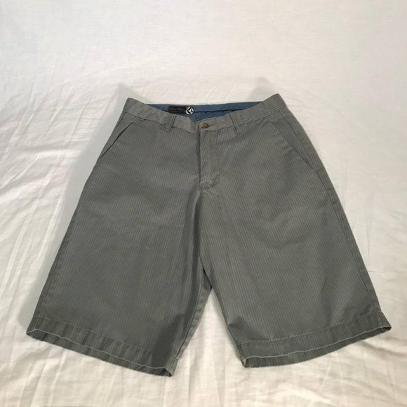 Volcom Pinstripe Mens Size 30 Gray Casual Shorts - Picture 1 of 4